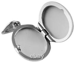 Small Oval Locket Victorian Style 925 Sterling Silver English Hallmarks Set