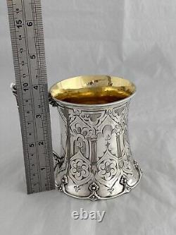 Sterling Silver CHRISTENING MUG 1851 London Antique Victorian Cup RARE STYLE