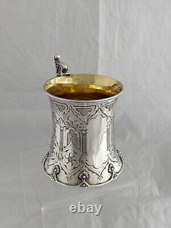 Sterling Silver CHRISTENING MUG 1851 London Antique Victorian Cup RARE STYLE