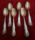 Sterling Silver Lot 6 Baby Spoons/mini Spoons/victorian Style