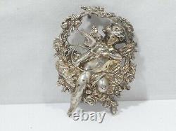 Sterling Silver Victorian Style Cupid Pin Or Pendant