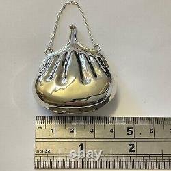 Sterling Silver purse Locket Sewing stash box pill trinket box Victorian style