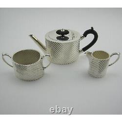 Stylish Victorian Silver Plated Bachelor Style 3 Piece Tea Set