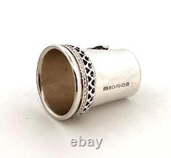 Swallow Thimble Victorian Style 925 Sterling Silver English Hallmarks Set With