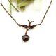 Sweet Vintage Lovebird Garnet Necklace In Victorian Style 231006g