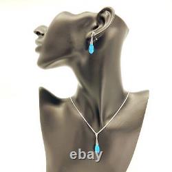 Teardrop Earrings And Pendant Set Victorian Style 925 Sterling Silver English