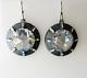 Victorian Style Sterling Silver Rose Cut Cubic Zirconia Drop Earrings 4 Carat