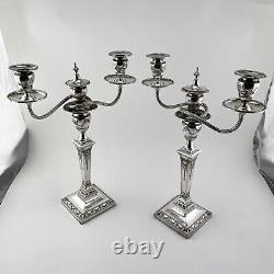 Victorian Adams Style Silver Plated Three Light Candelabra