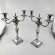 Victorian Adams Style Silver Plated Three Light Candelabra