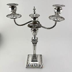 Victorian Adams Style Silver Plated Three Light Candelabra