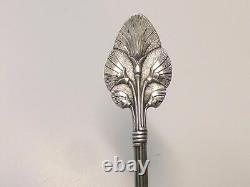 Victorian Aesthetic LOTUS Pattern Sterling Silver Serving Spoon Gold Wash Bowl 9