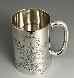 Victorian Aesthtic Style Silver Pint Mug Henry Holland London 1877 242g AHBZX