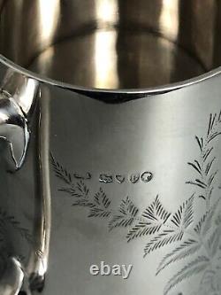 Victorian Aesthtic Style Silver Pint Mug Henry Holland London 1877 242g AHBZX