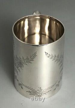 Victorian Aesthtic Style Silver Pint Mug Henry Holland London 1877 242g AHBZX