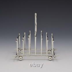 Victorian Arts & Crafts Christopher Dresser Style Silver Toast Rack