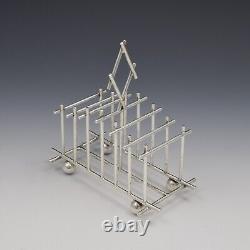 Victorian Arts & Crafts Christopher Dresser Style Silver Toast Rack