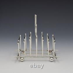 Victorian Arts & Crafts Christopher Dresser Style Silver Toast Rack