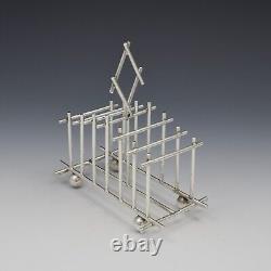 Victorian Arts & Crafts Christopher Dresser Style Silver Toast Rack