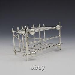 Victorian Arts & Crafts Christopher Dresser Style Silver Toast Rack