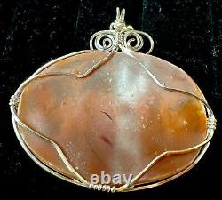 Victorian Carved Shell Cameo Silver Pendant Original Made in Italy eden Rare