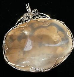 Victorian Carved Shell Cameo Silver Pendant Original Made in Italy woman Rare