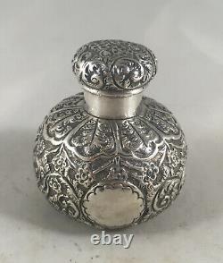 Victorian Indian Style Silver Scent Bottle S Blanckensee Birmingham 1888 AZX