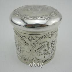 Victorian Reynolds Angel Style Silver Dressing Table Jar