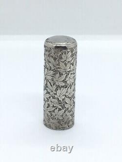 Victorian Sterling Silver Scent Bottle art nouveau style