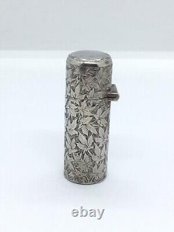 Victorian Sterling Silver Scent Bottle art nouveau style