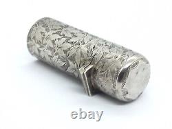 Victorian Sterling Silver Scent Bottle art nouveau style