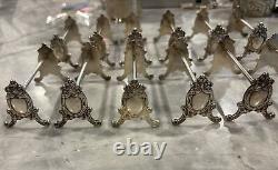 Victorian Style 12 Knife rests Signed Carmen On Inside Base Excellent Cond