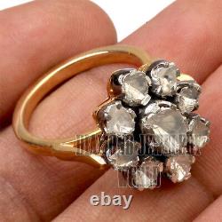 Victorian Style 1.55ctw Genuine Old Mine Antique Cut Diamond Silver Ring Jewelry