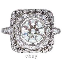 Victorian Style 2.20Ct Created Diamonds Art Deco Women Ring 925 Sterling Silver