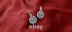 Victorian Style 30ct Dangle Earrings 925 Sterling Silver Wedding High Jewelry
