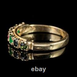 Victorian Style Acrostic Dearest Gemstone Ring