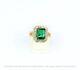 Victorian Style Emerald Gemstone Ring Diamond, 925 Solid Silver Mother Day Ring