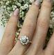 Victorian Style Engagement Ring 925 Silver Cz Red Carpet Luxury Auction Jewelry