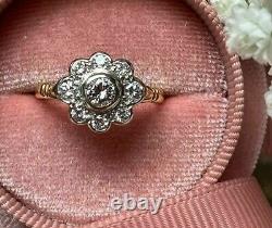 Victorian Style Engagement Ring 925 Silver CZ Red Carpet Luxury Auction Jewelry
