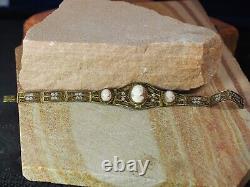 Victorian Style Filigree Bracelet With Three Cameos