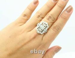 Victorian Style Filigree Engagement Ring With 935 Silver & Sparkling White CZ
