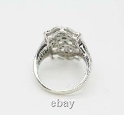 Victorian Style Filigree Engagement Ring With 935 Silver & Sparkling White CZ