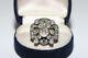 Victorian Style New Handmade 18k Gold Top Silver Natural Diamond Strong Ring