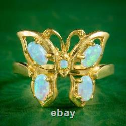 Victorian Style Opal Butterfly Ring 0.90ct Total