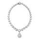 Victorian Style Pear Shape Riviere Women Necklace Sterling 925 Silver Cz Jewelry