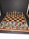 Victorian Style Pewter Chess Sat Gold And Silver Color