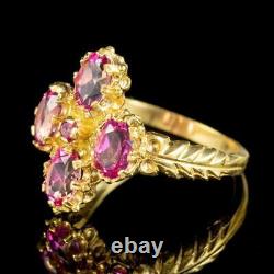 Victorian Style Pink Topaz Cluster Ring 2ct Of Topaz