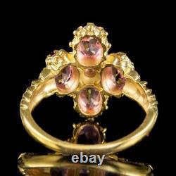 Victorian Style Pink Topaz Cluster Ring 2ct Of Topaz