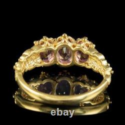Victorian Style Pink Topaz Trilogy Ring 1.8ct Of Topaz