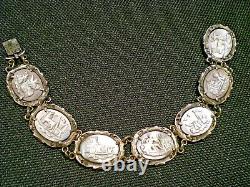 Victorian Style Silver Bracelet and Earrings Set