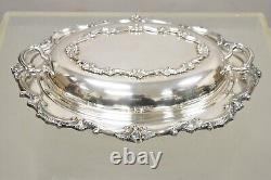 Victorian Style Silver Plated Lidded Ornate Serving Dish Bristol Silver by Poole